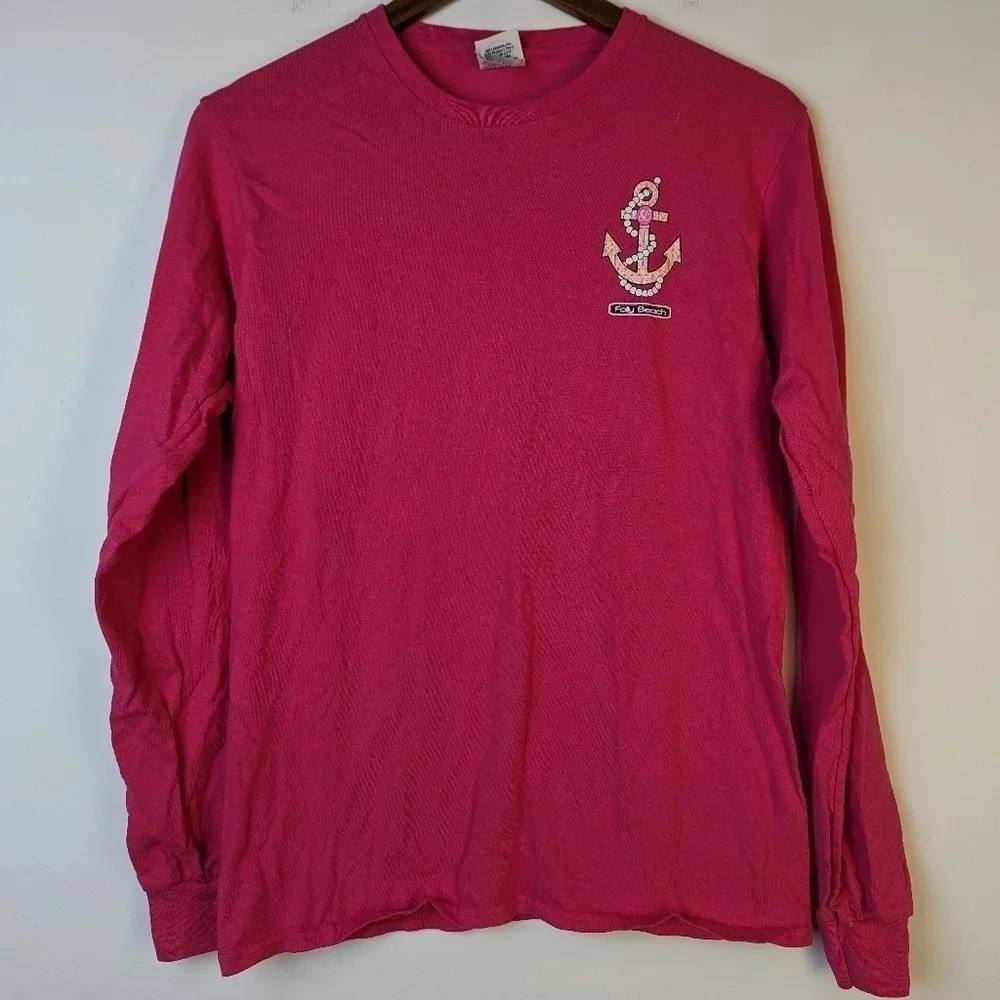 Folly Beach Long Sleeve Tee Shirt -Small
